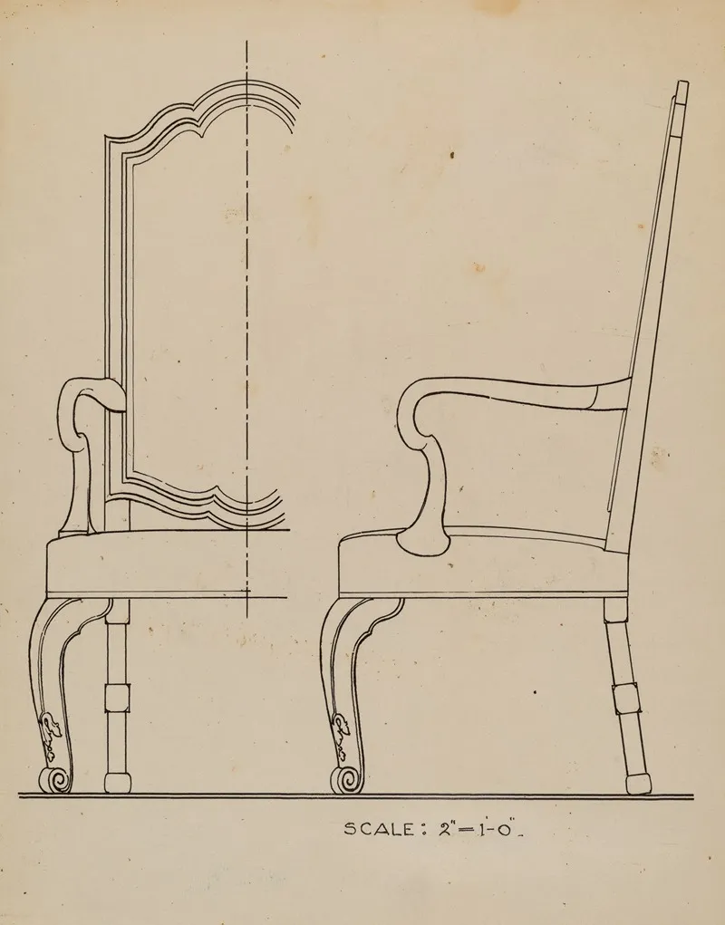 Walnut Armchair