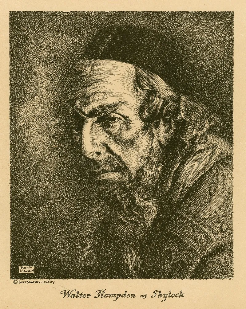 Walter Hampden As Shylock Wall Art by Bert Sharkey - High-Resolution Digital Print