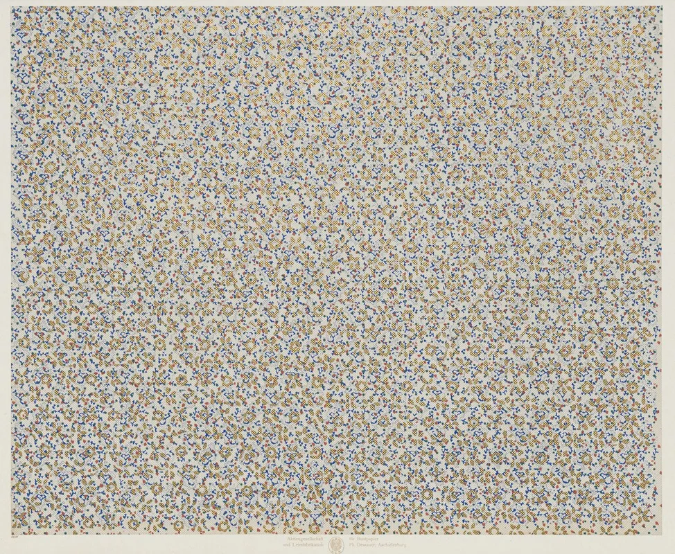 Walzendruckpapier Mit Golddruck Florales Muster