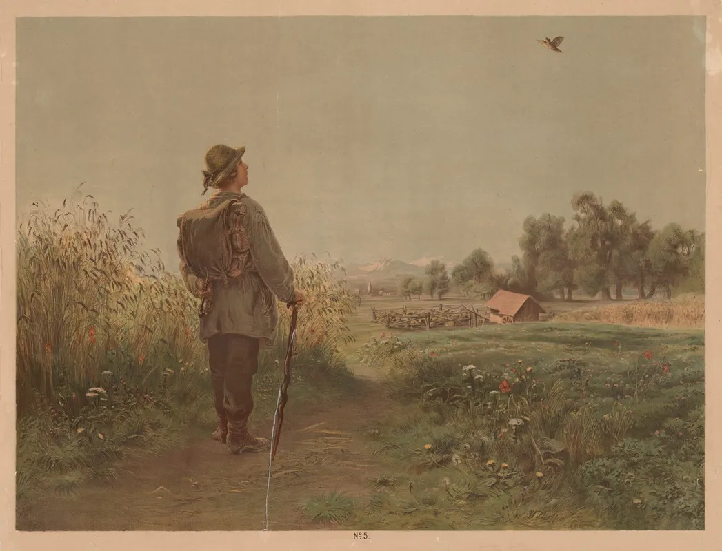 Wanderer And Lark 2 Wall Art by Otto Speckter - High-Resolution Digital Print