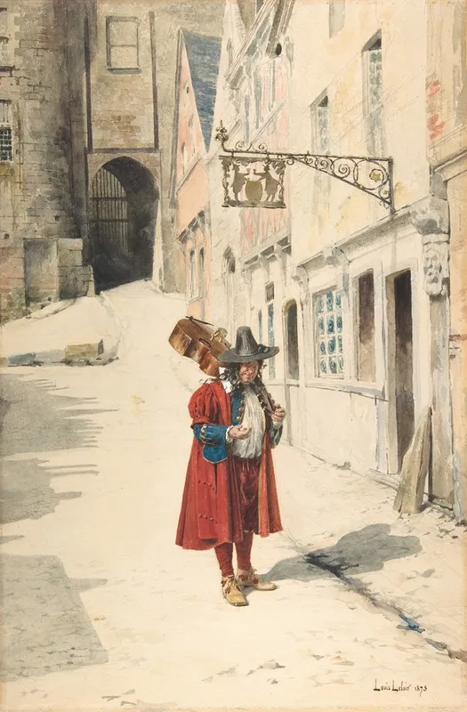 Wandering Minstrel Old Nuremberg Wall Art by Alexandre-Louis Leloir - High-Resolution Digital Print