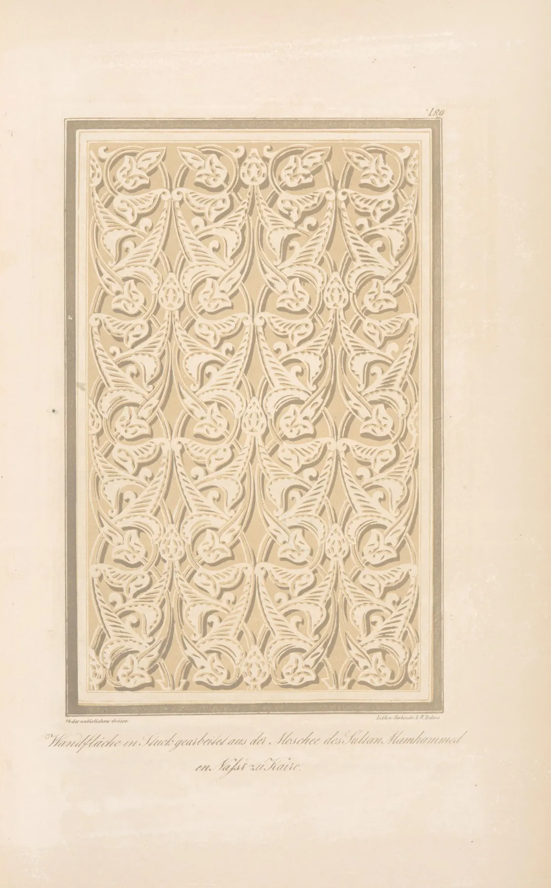 Wandflache In Stuck Geabeitet Aus Der Moschee Des Sultan Mamhammed En Nassr Zu Kairo Wall Art by Friedrich Maximilian Hessemer - High-Resolution Digital Print