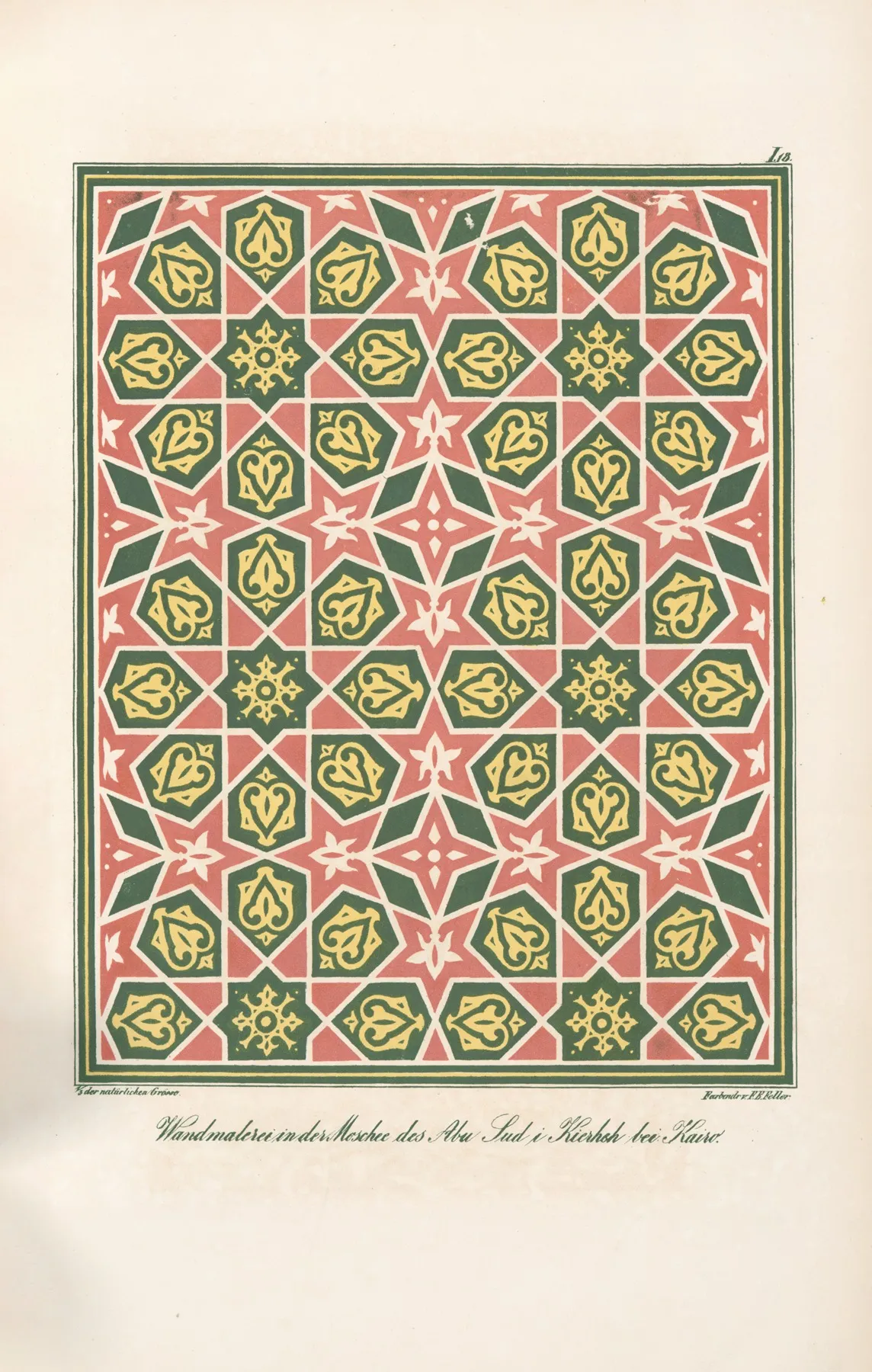 Wandmalereien In Der Moschee Des Abu Sud I Kierheh Bei Kairo Wall Art by Friedrich Maximilian Hessemer - High-Resolution Digital Print