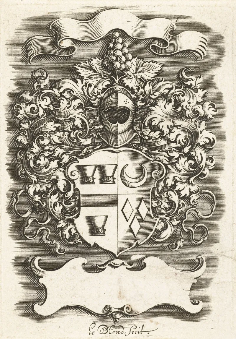 Wapenschild Van Jean Rulant Gecombineerd Met Dat Van Zijn Vrouw