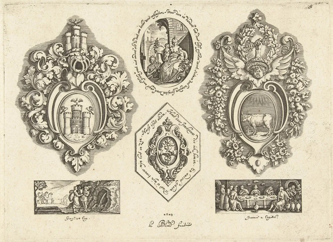 Wapenschilden Van Lucas Van Valkenburg En Van Zijn Vrouw Susanna Koemans