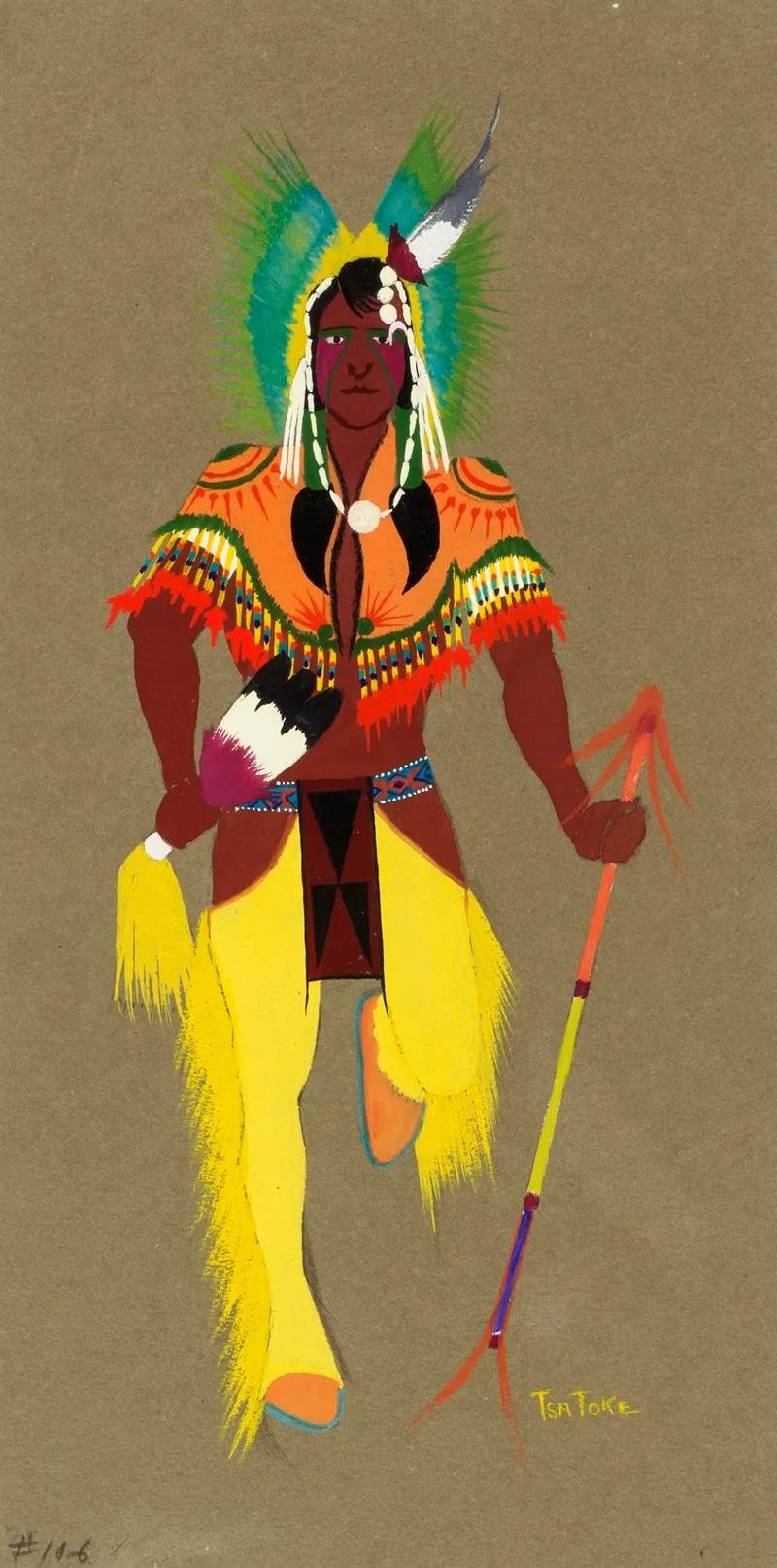 War Dancer Wall Art by Monroe Tsatoke - High-Resolution Digital Print