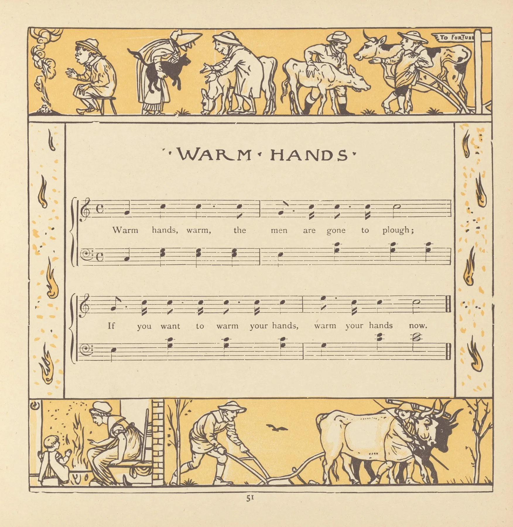 Warm Hands Wall Art by Walter Crane - High-Resolution Digital Print