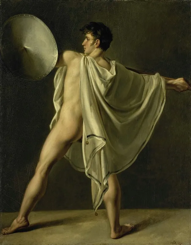 Warrior With Lance And Shield Wall Art by Joannes Echarius Carolus Alberti - High-Resolution Digital Print