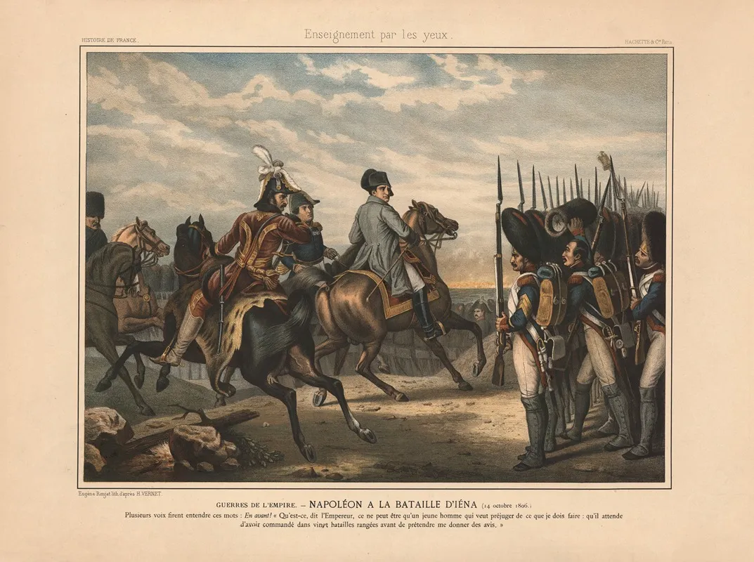 Wars Of The Empire Napoleon At The Battle Of Jena October 14 1806 Wall Art by Horace Vernet - High-Resolution Digital Print