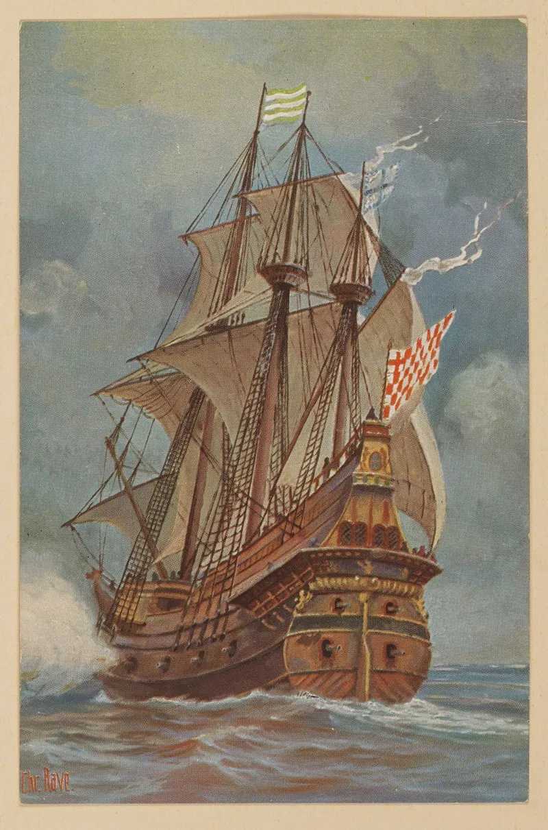 Warship 16th Century Wall Art by Christopher Rave - High-Resolution Digital Print