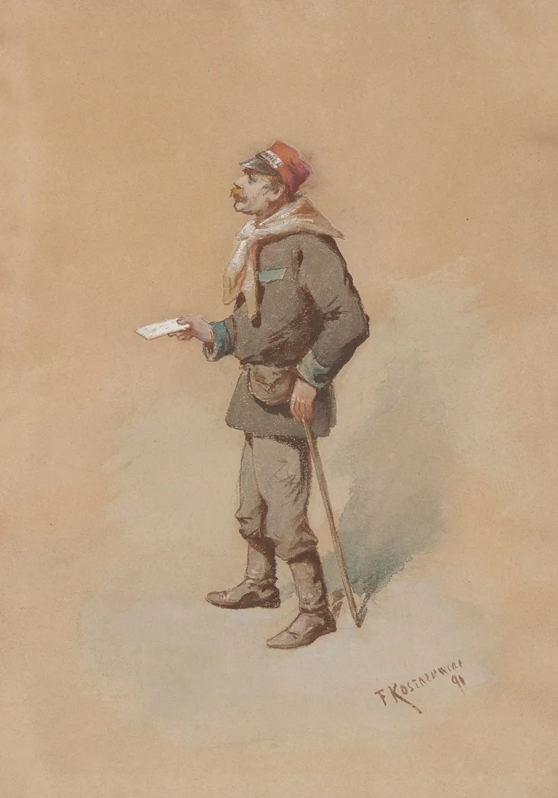 Warszawski Poslaniec Wall Art by Franciszek Kostrzewski - High-Resolution Digital Print