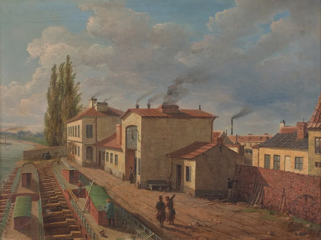 Warsztaty Zeglugi Parowej Na Solcu W Warszawie Wall Art by Kazimierz Eliasz Galli - High-Resolution Digital Print