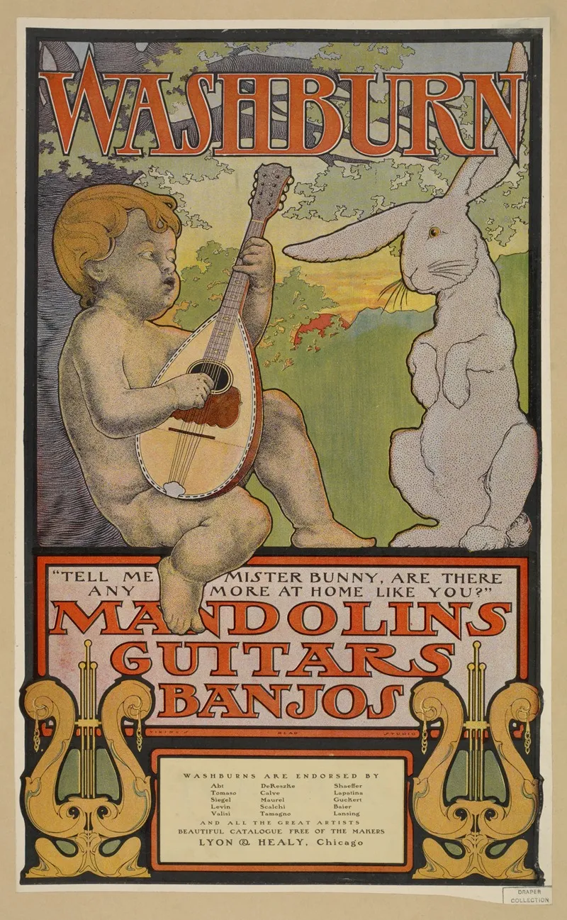 Washburn Mandolins Guitars Banjos Wall Art by Anonymous - High-Resolution Digital Print