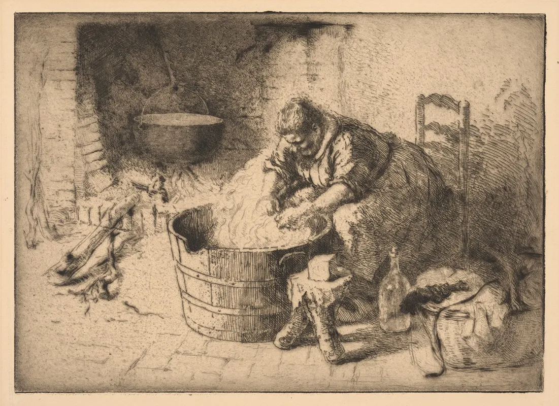 Washerwoman 4 Wall Art by F. Polat - High-Resolution Digital Print