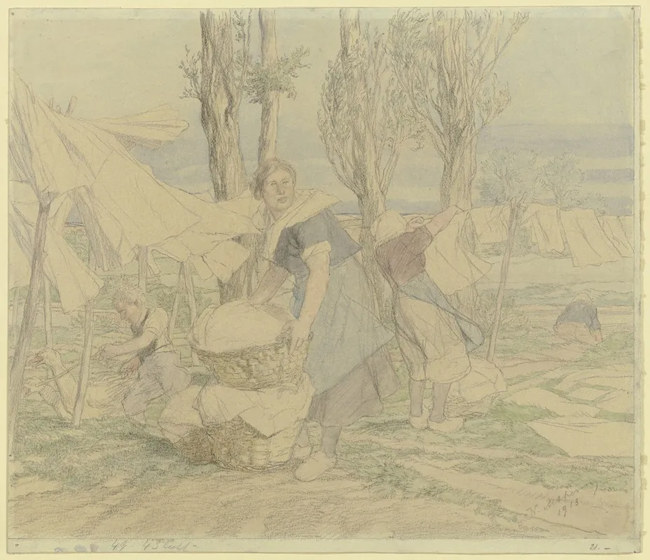 Washerwomen 8 Wall Art by Wilhelm Altheim - High-Resolution Digital Print