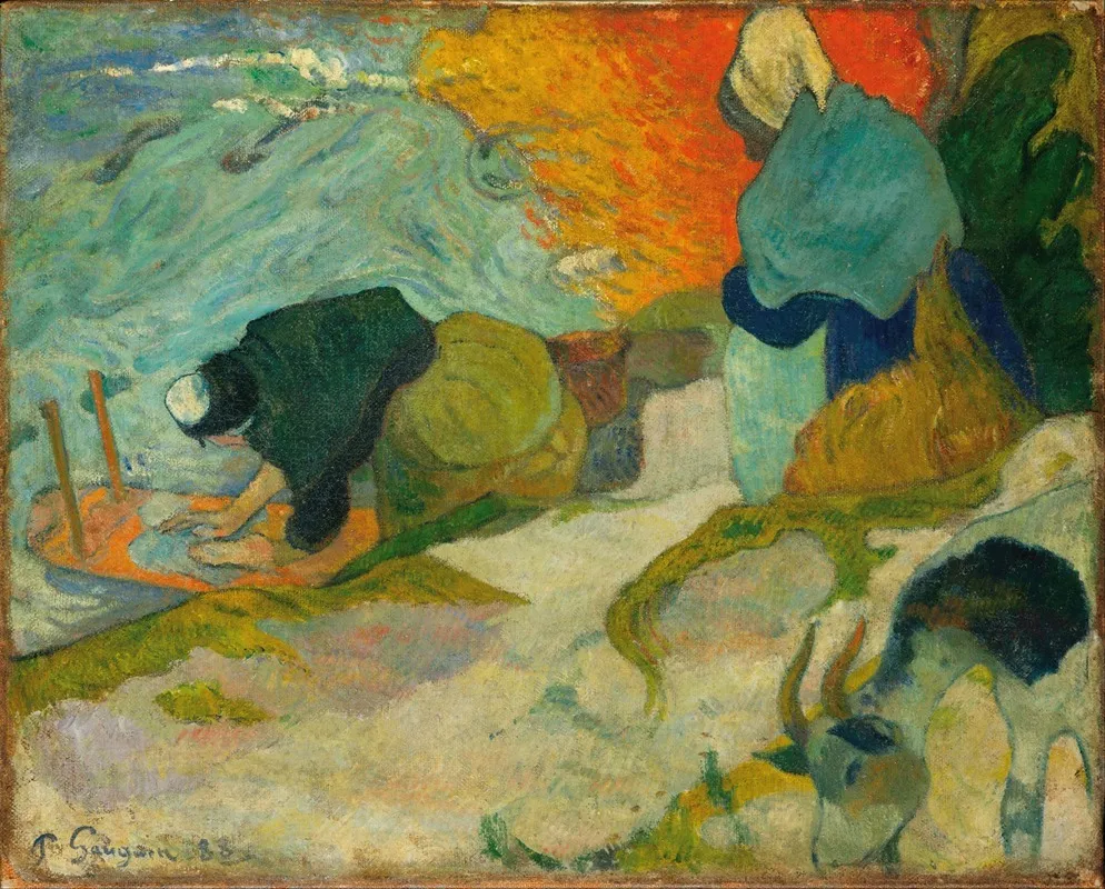 Washerwomen In Arles Wall Art by Paul Gauguin - High-Resolution Digital Print
