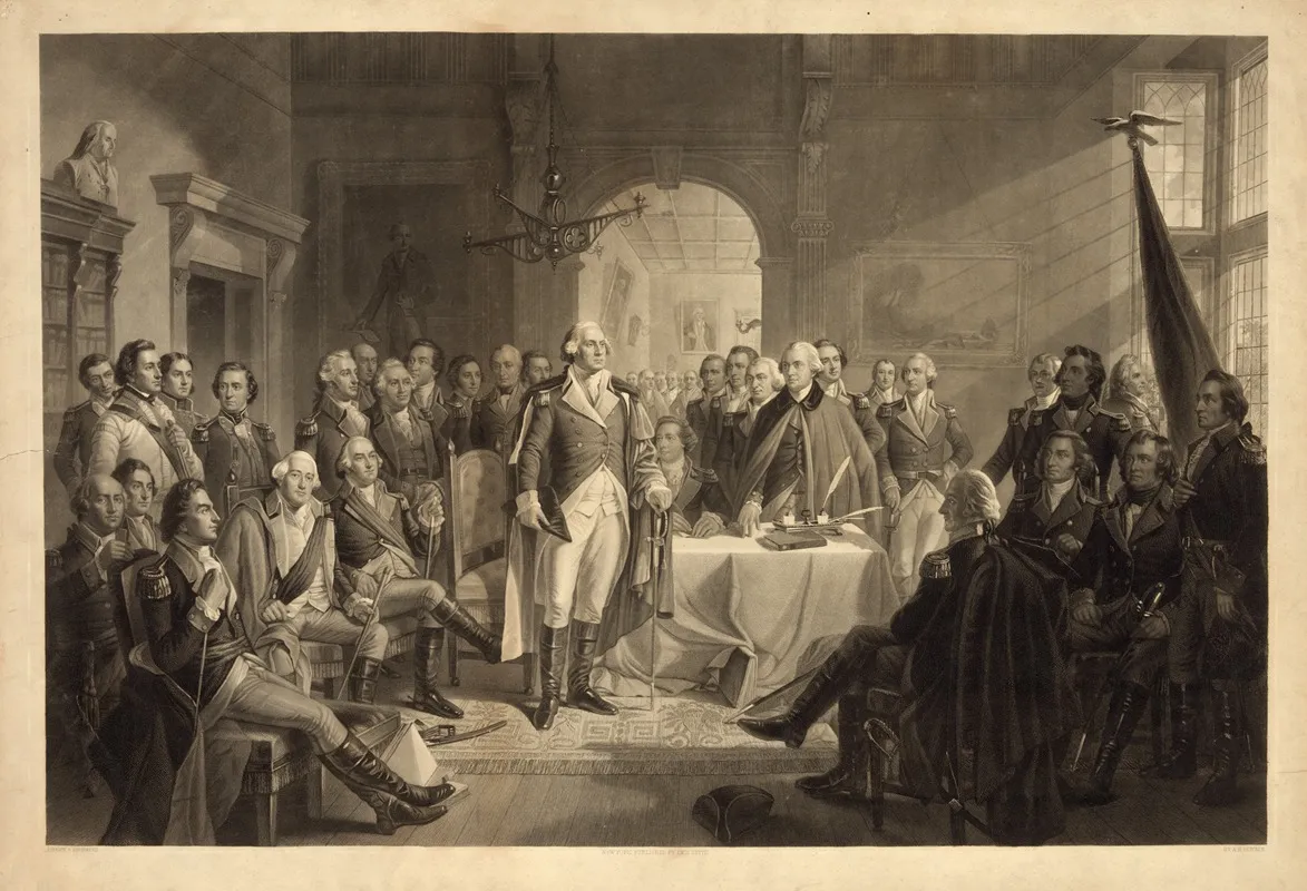Washington And His Generals Wall Art by Alexander Hay Ritchie - High-Resolution Digital Print