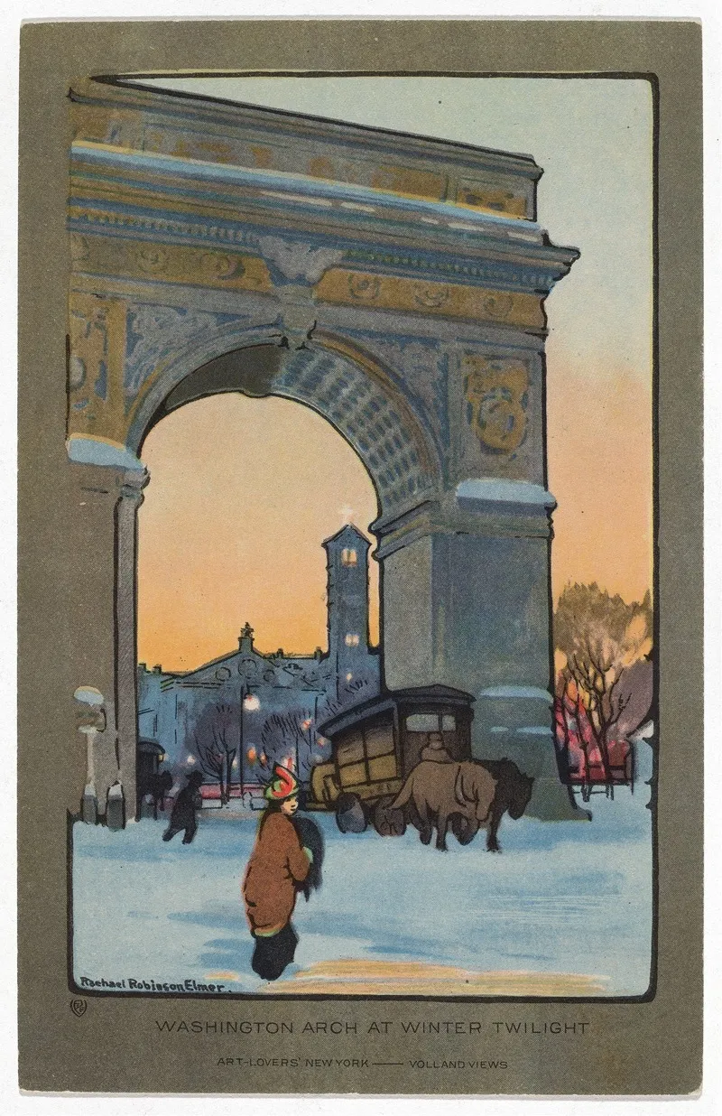 Washington Arch At Winter Twilight