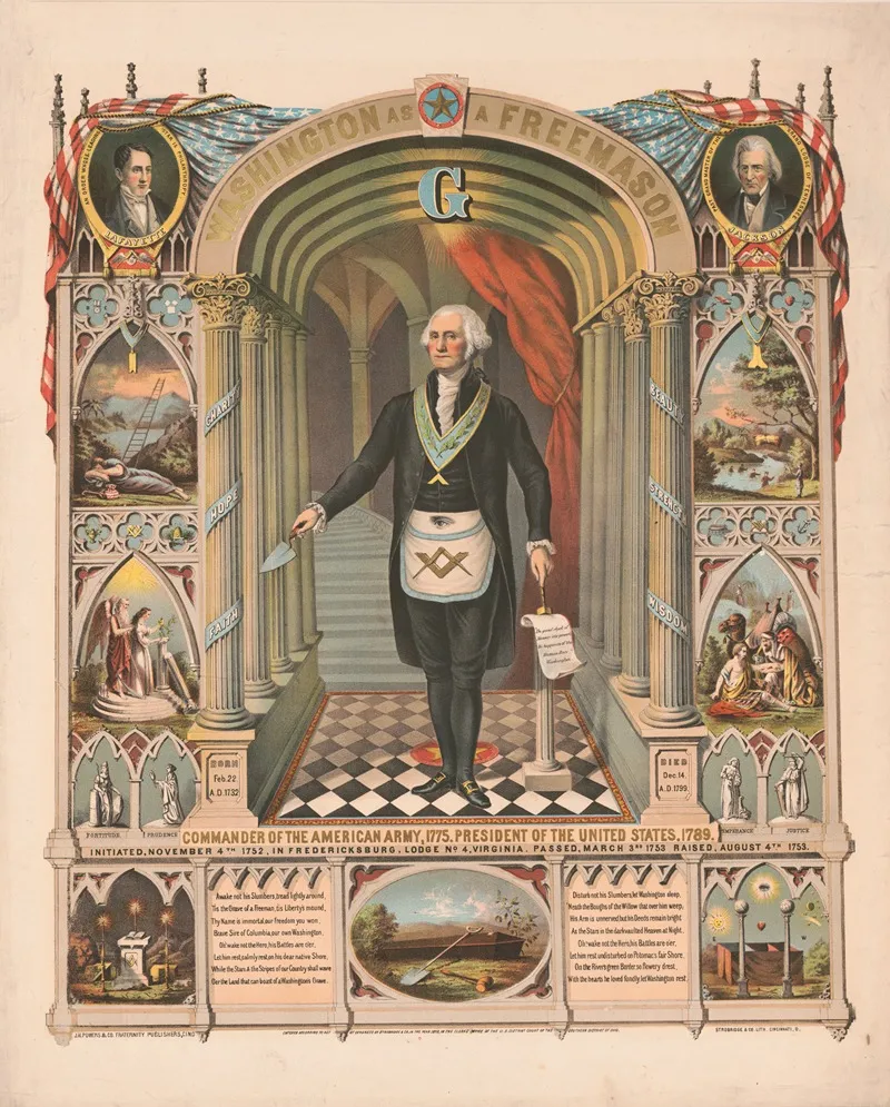 Washington As A Freemason Commander Of The American Army 1775 President Of The United States 1789