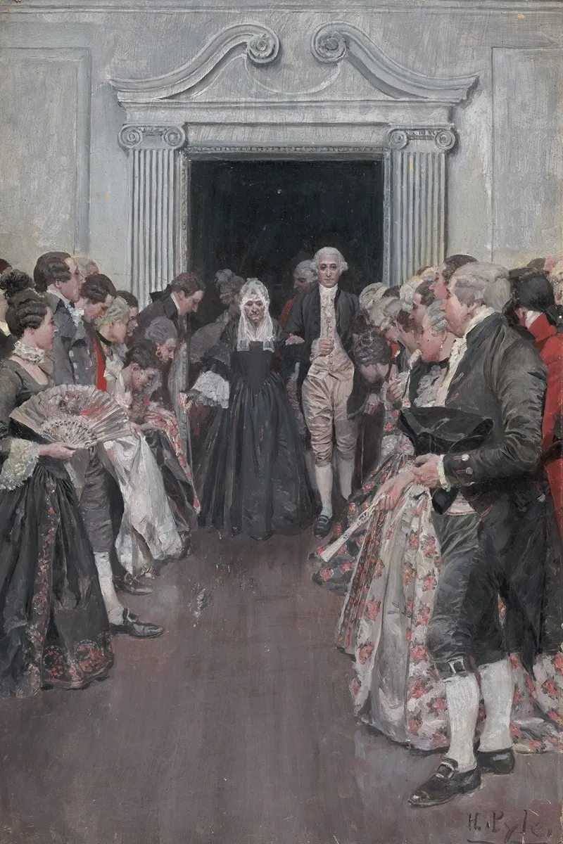 Washington Bringing His Mother Into The Ballroom Fredericksburg