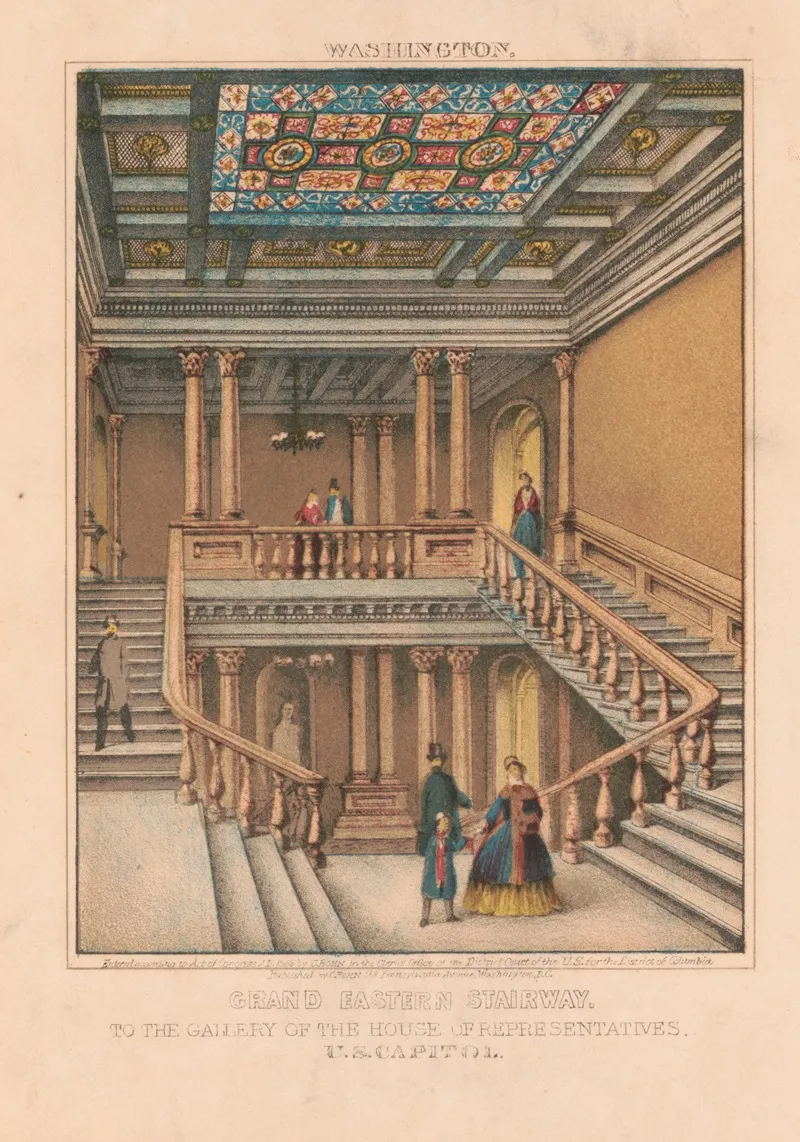 Washington Grand Eastern Stairway To The Gallery Of The House Of Representatives U S Capitol