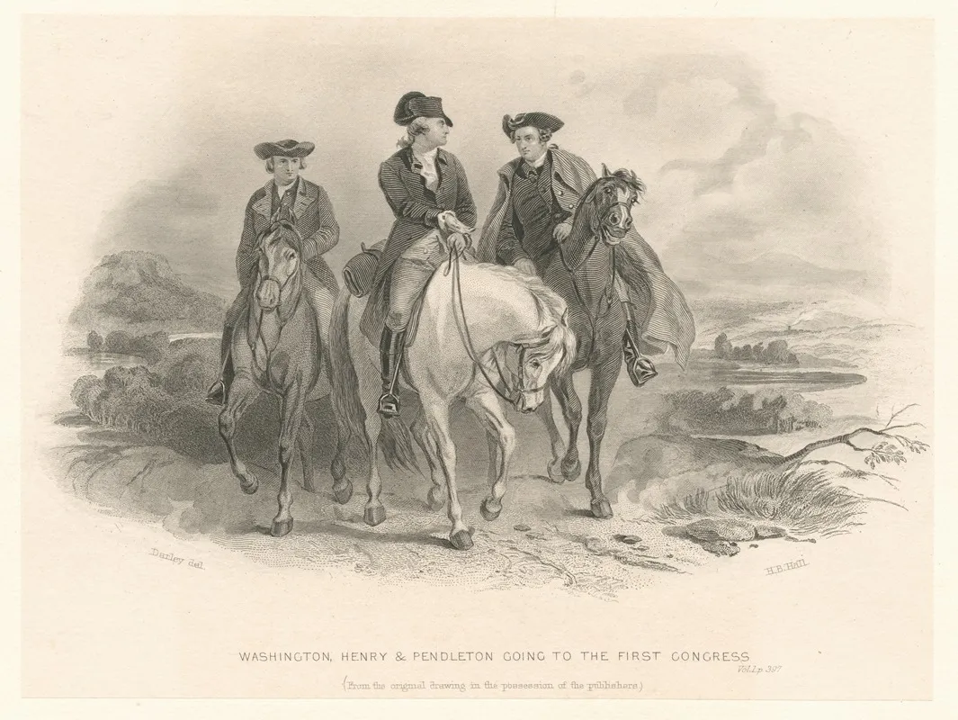 Washington Henry And Pendleton Going To The First Congress