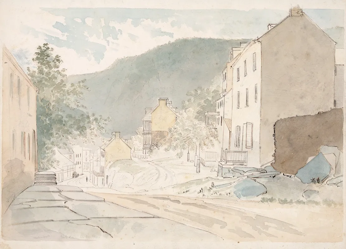 Washington St Harpers Ferry W Virginia Sat June 21 1873 Tm 6 P M Light Fr Left Wall Art by James Madison Alden - High-Resolution Digital Print