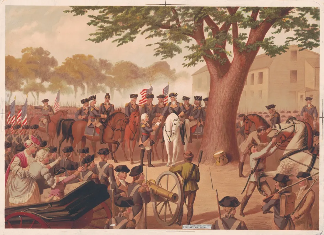 Washington Taking Command Of The Army At Cambridge