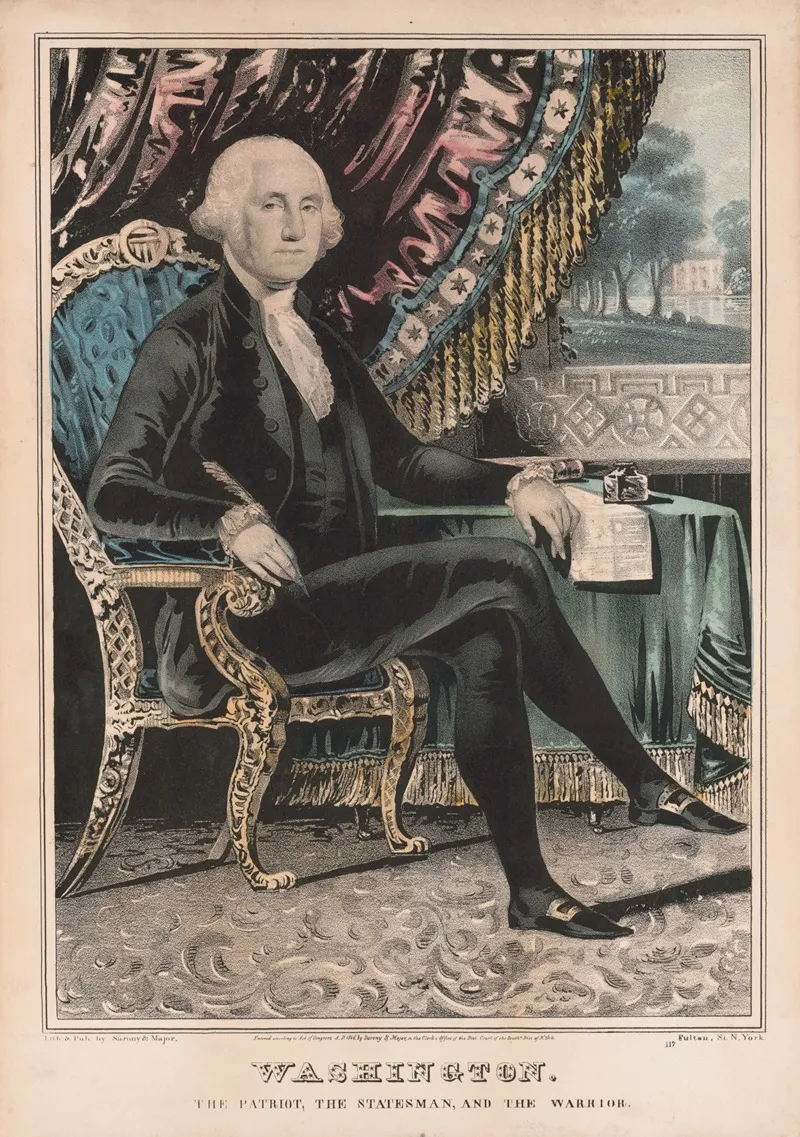 Washington The Patriot The Statesman And The Warrior Wall Art by Sarony, Major & Knapp Lith. - High-Resolution Digital Print