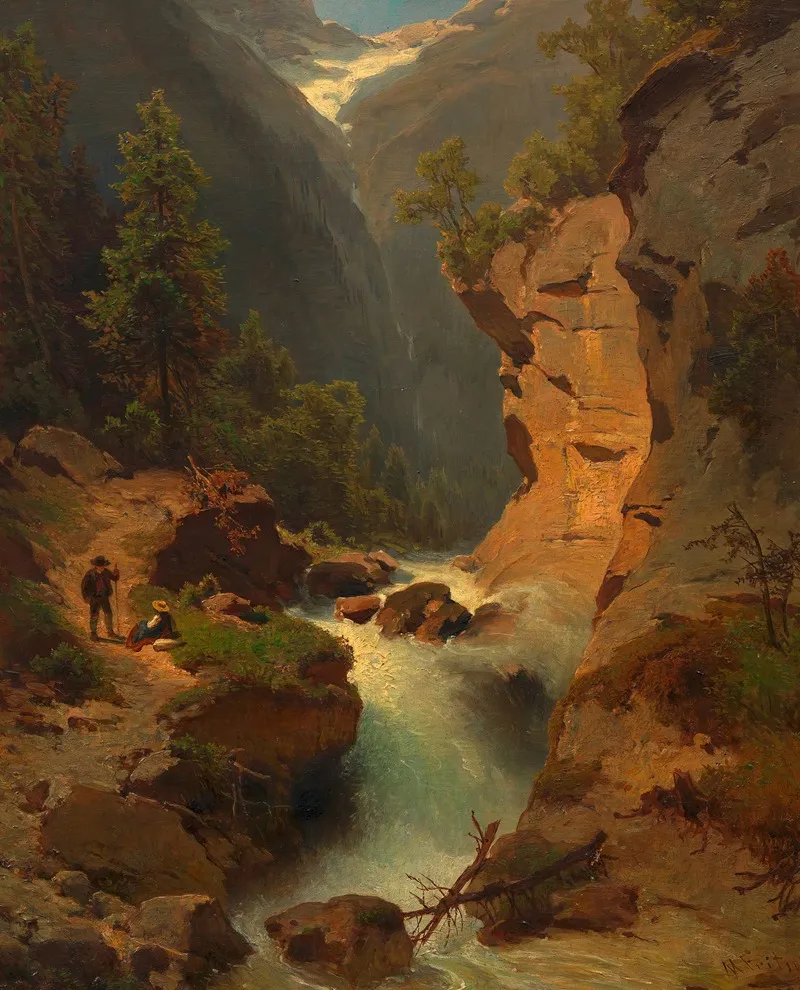 Wasserfall Wall Art by Melchior Fritsch - High-Resolution Digital Print