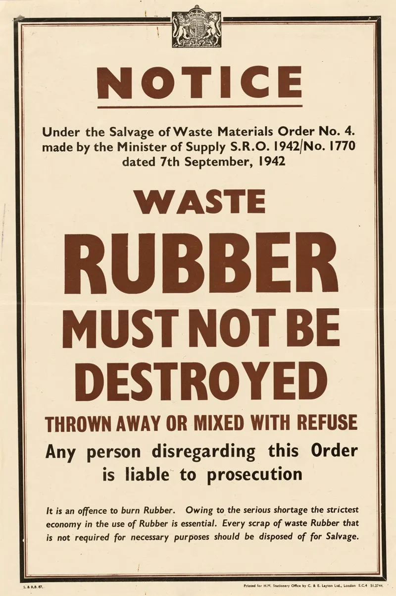 Waste Rubber Must Not Be Destroyed Thrown Away Or Mixed With Refuse