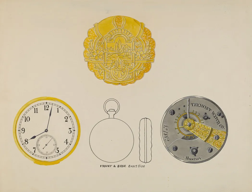 Watch Face And Case Wall Art by Harry G. Alexander - High-Resolution Digital Print