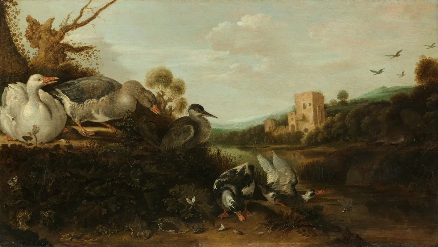Waterfowl Wall Art by Gijsbert Gillisz. de Hondecoeter - High-Resolution Digital Print
