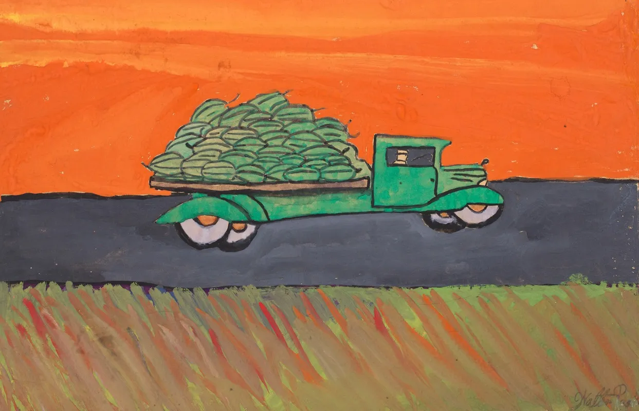 Watermelon Truck Wall Art by Walter Ellis Ragsdale Jr. - High-Resolution Digital Print