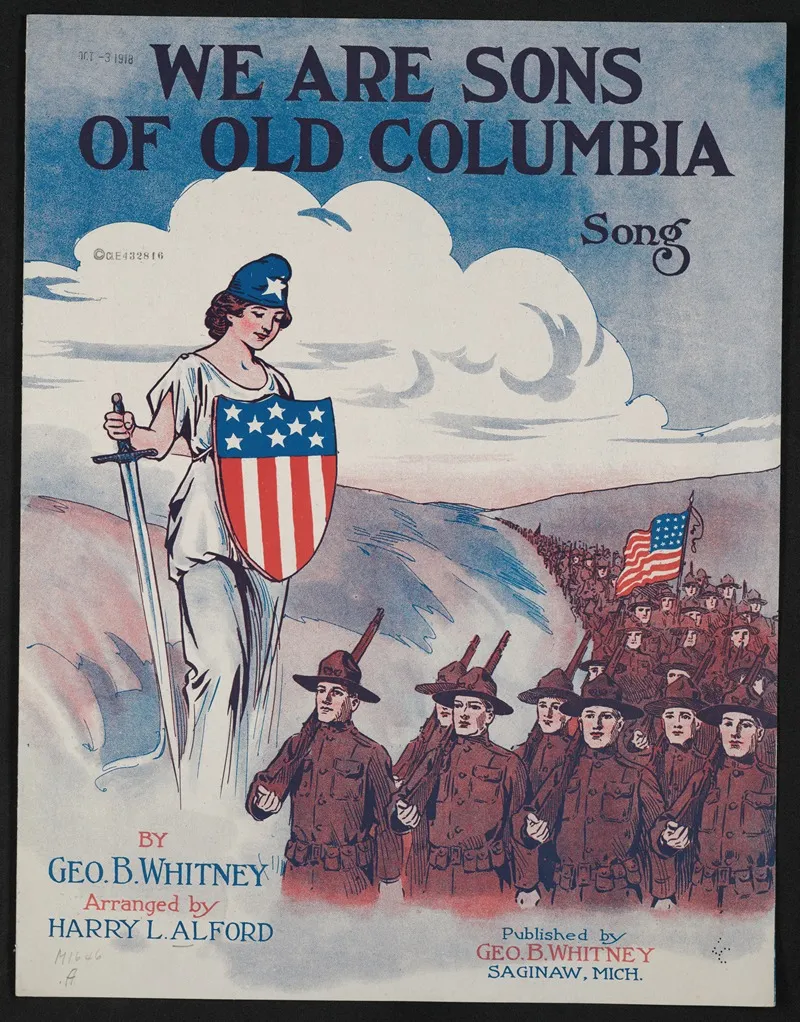We Are Sons Of Old Columbia Song Wall Art by Anonymous - High-Resolution Digital Print