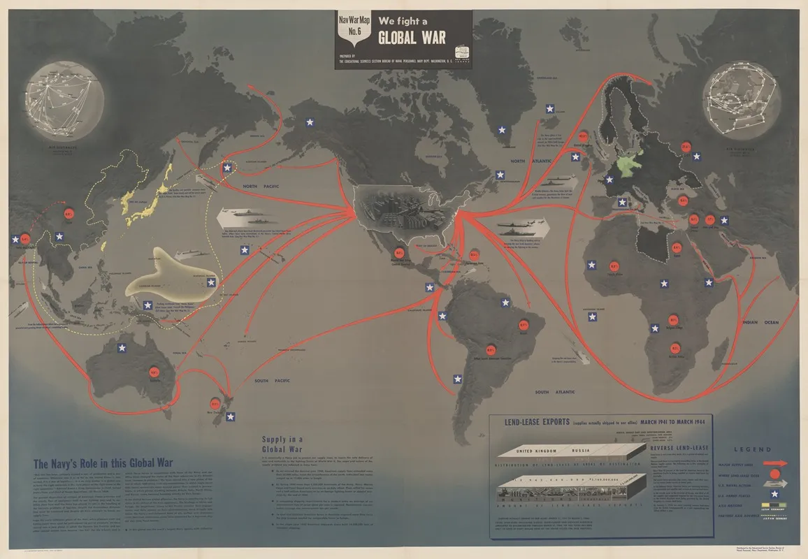 We Fight A Global War Wall Art by U.S. Bureau of Naval Personnel - High-Resolution Digital Print