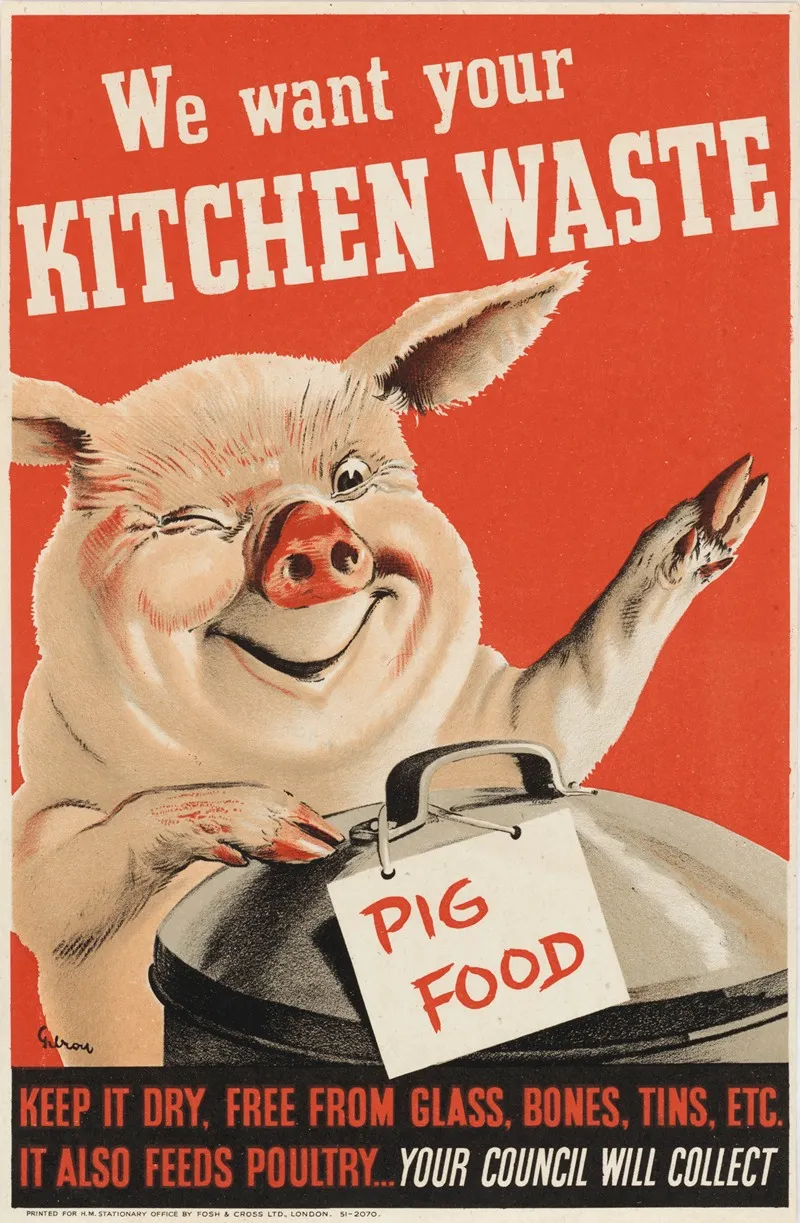 We Want Your Kitchen Waste 2 Wall Art by John Gilroy - High-Resolution Digital Print