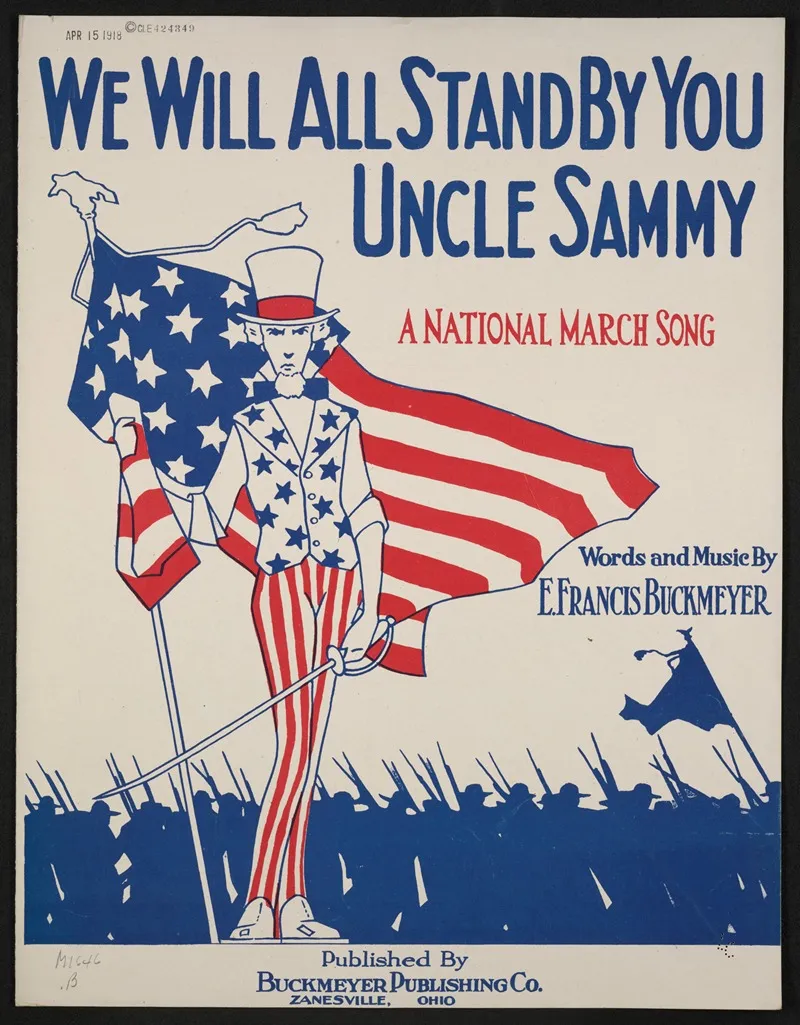 We Will All Stand By You Uncle Sammy A National March Song Wall Art by Anonymous - High-Resolution Digital Print