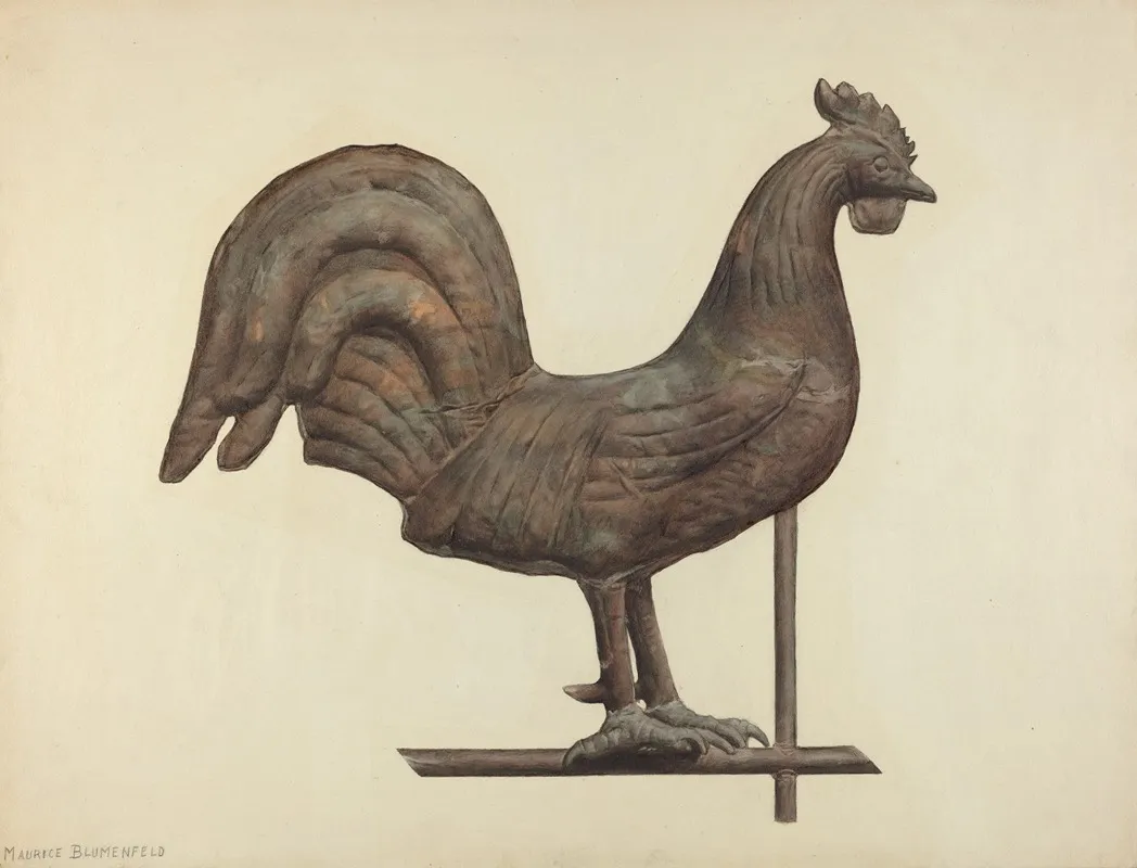 Weather Vane Finial 9 Wall Art by Maurice Blumenfeld - High-Resolution Digital Print