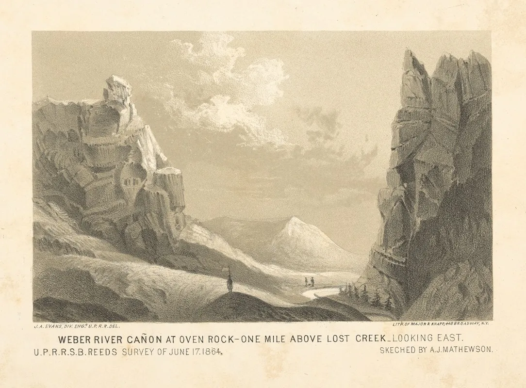 Weber River Canon At Oven Rock One Mile Above Lost Creek Looking East