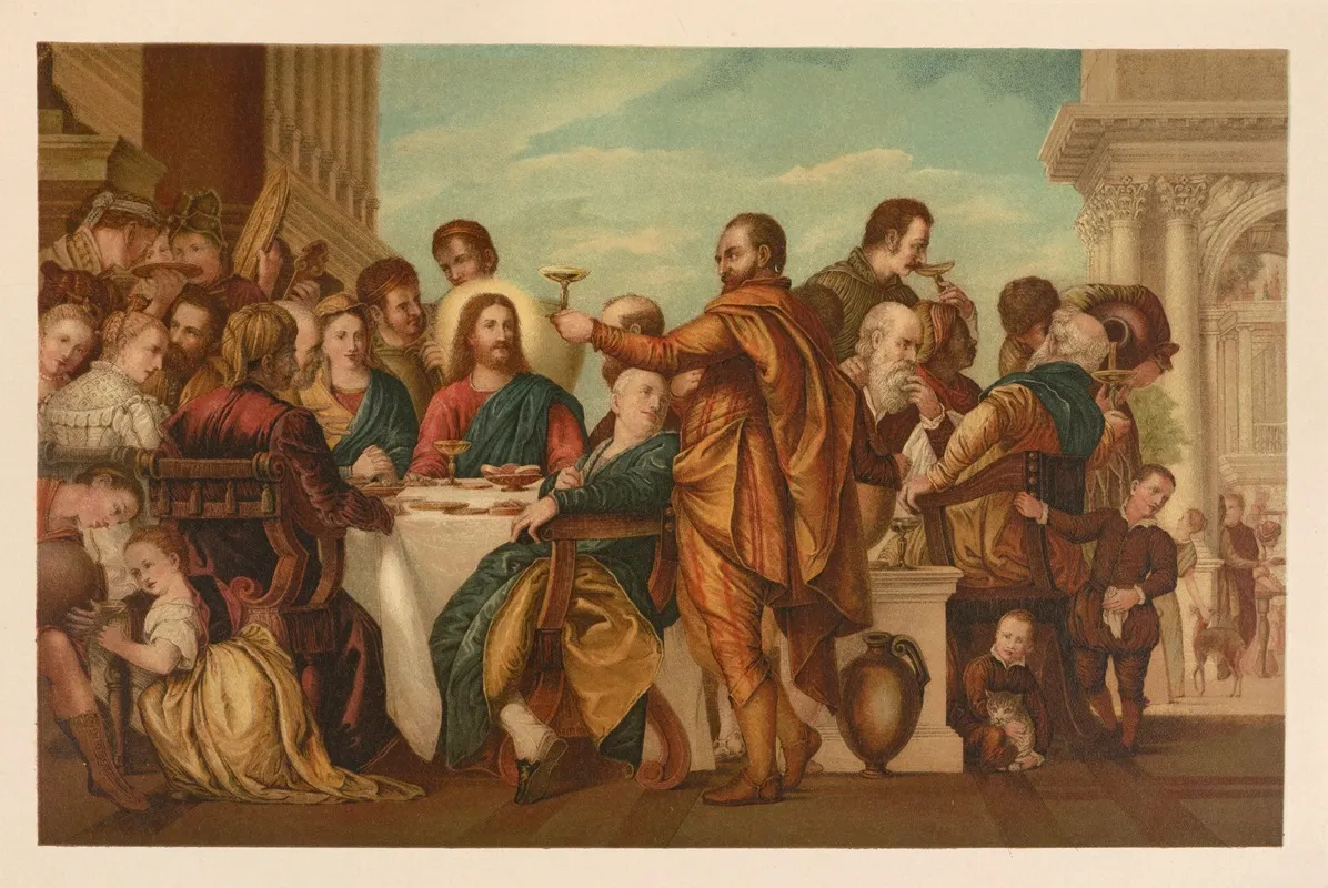 Wedding At Cana Wall Art by Jan Ladislaw Sýkora - High-Resolution Digital Print