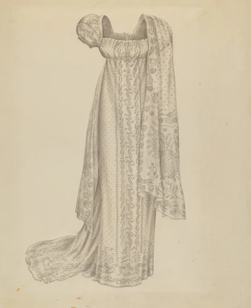Wedding Dress With Scarf
