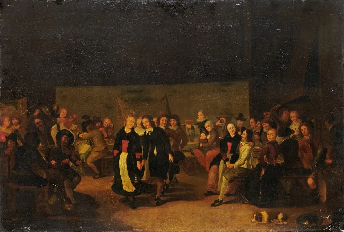 Wedding Feast Wall Art by Gerrit Lundens - High-Resolution Digital Print