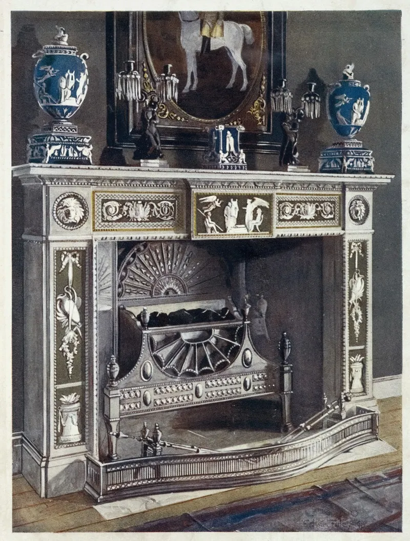 Wedgwood Flaxman Chimneypiece Wall Art by Edwin Foley - High-Resolution Digital Print