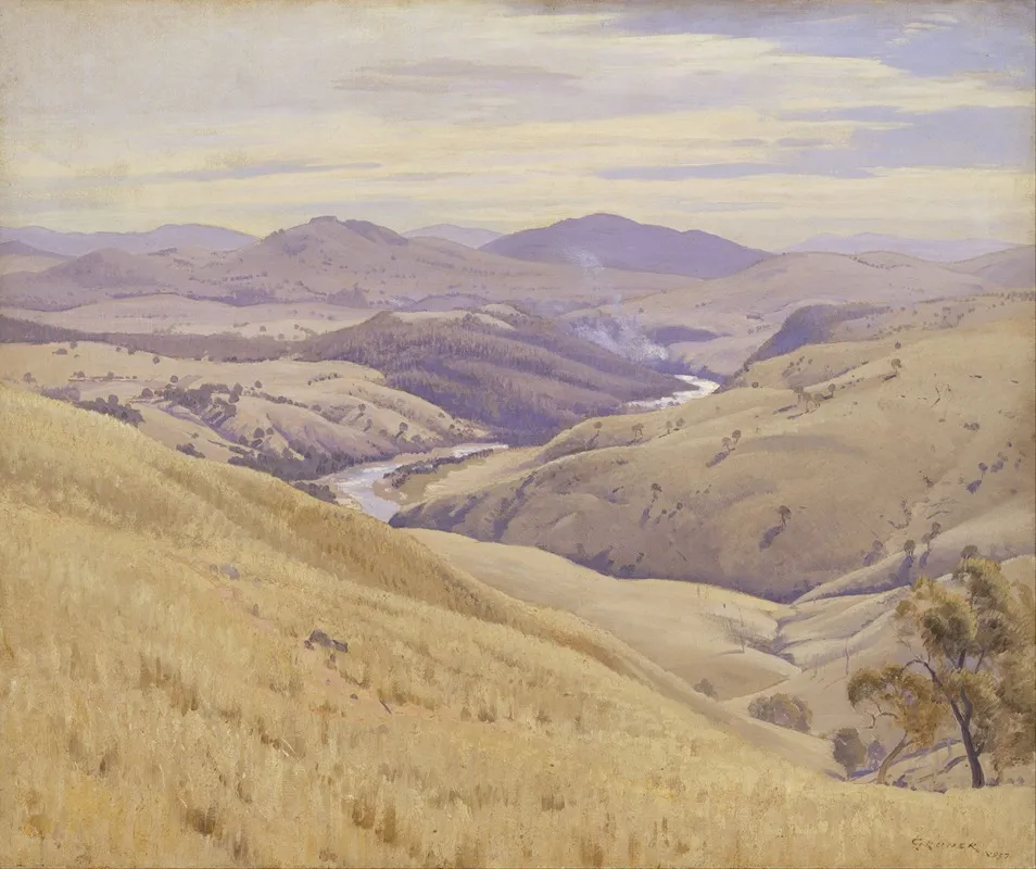 Weetangera Canberra Wall Art by Elioth Gruner - High-Resolution Digital Print