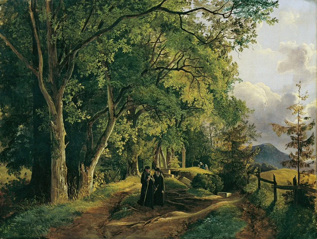 Weg Auf Den Mariahilfberg Bei Gutenstein Wall Art by Josef Feid - High-Resolution Digital Print