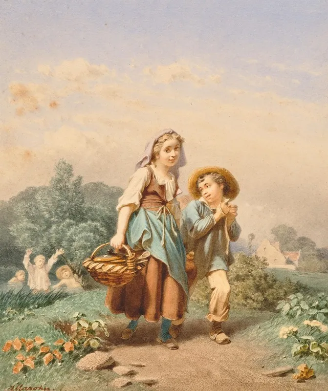Weg Zum Feld 2 Wall Art by Ferdinand Mahron - High-Resolution Digital Print