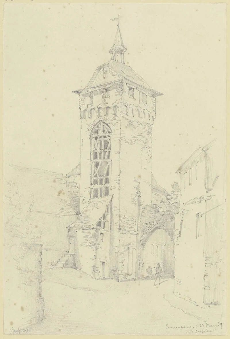 Wehrturm Und Wiesbadener Tor In Sonnenberg Wall Art by Johann Friedrich Hoff - High-Resolution Digital Print
