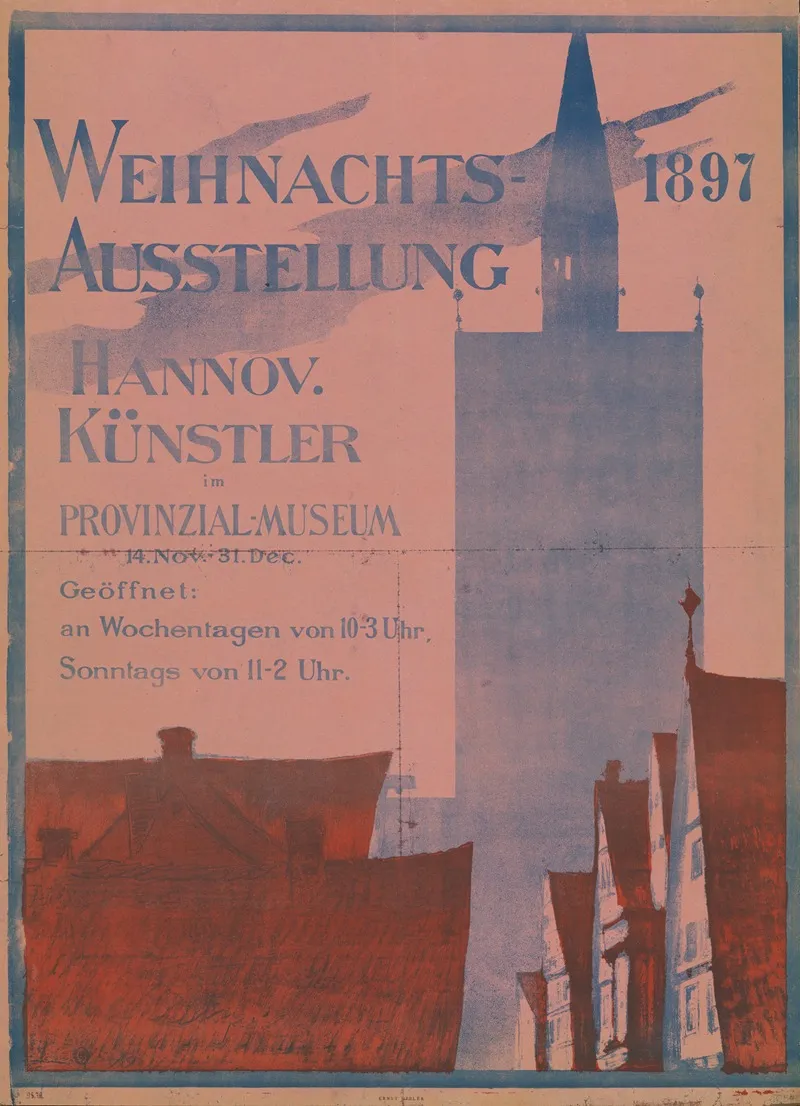 Weihnachts Ausstellung 1897 Hannoveraner Kunstler Im Provinzial Museum Wall Art by Ernst Oppler - High-Resolution Digital Print