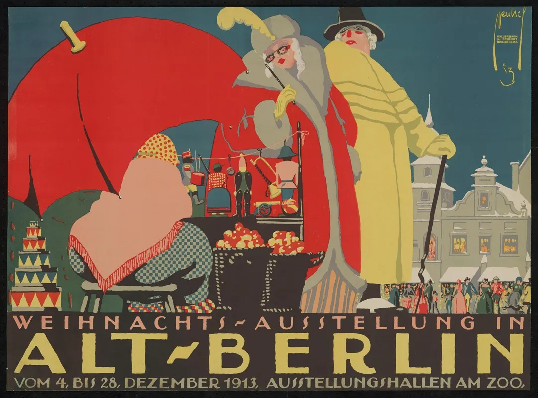 Weihnachts Ausstellung In Alt Berlin Wall Art by Ernst Deutsch - High-Resolution Digital Print